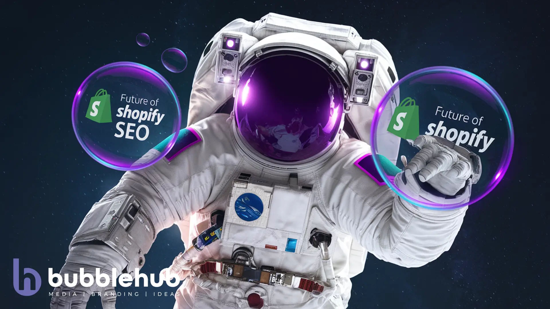 An astronaut Showing the Future of Shopify SEO An astronaut Showing the Future of Shopify SEO