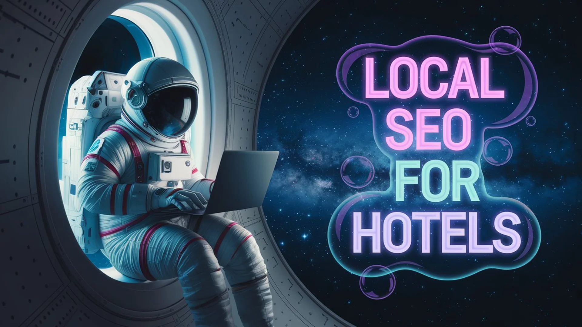 an image of an astronaut using a laptop doing Local SEO for Hotels an image of an astronaut using a laptop doing Local SEO for Hotels